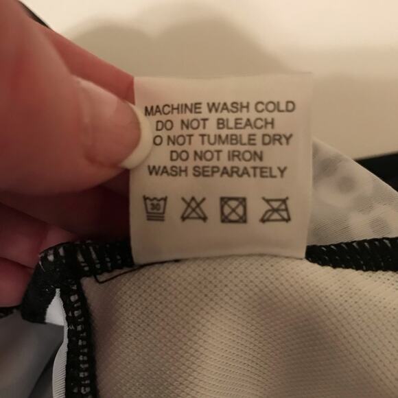 Cyan Polka Dot Ombré Swimdress Top - Picture 9 of 13